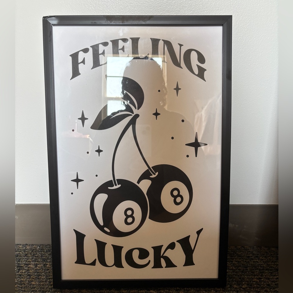 Feeling Lucky Cherry 8ball Sign